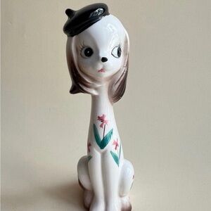 Vintage antique kitschy kitsch Japan porcelain anthropomorphic dog